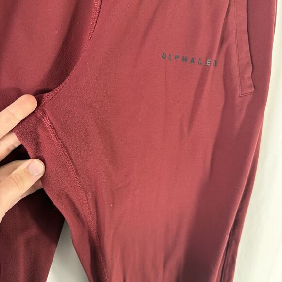 Alphalete Joggers Women's Medium Red Pull On Drawstring Zip Pockets 29.5" Inseam - Picture 7 of 12
